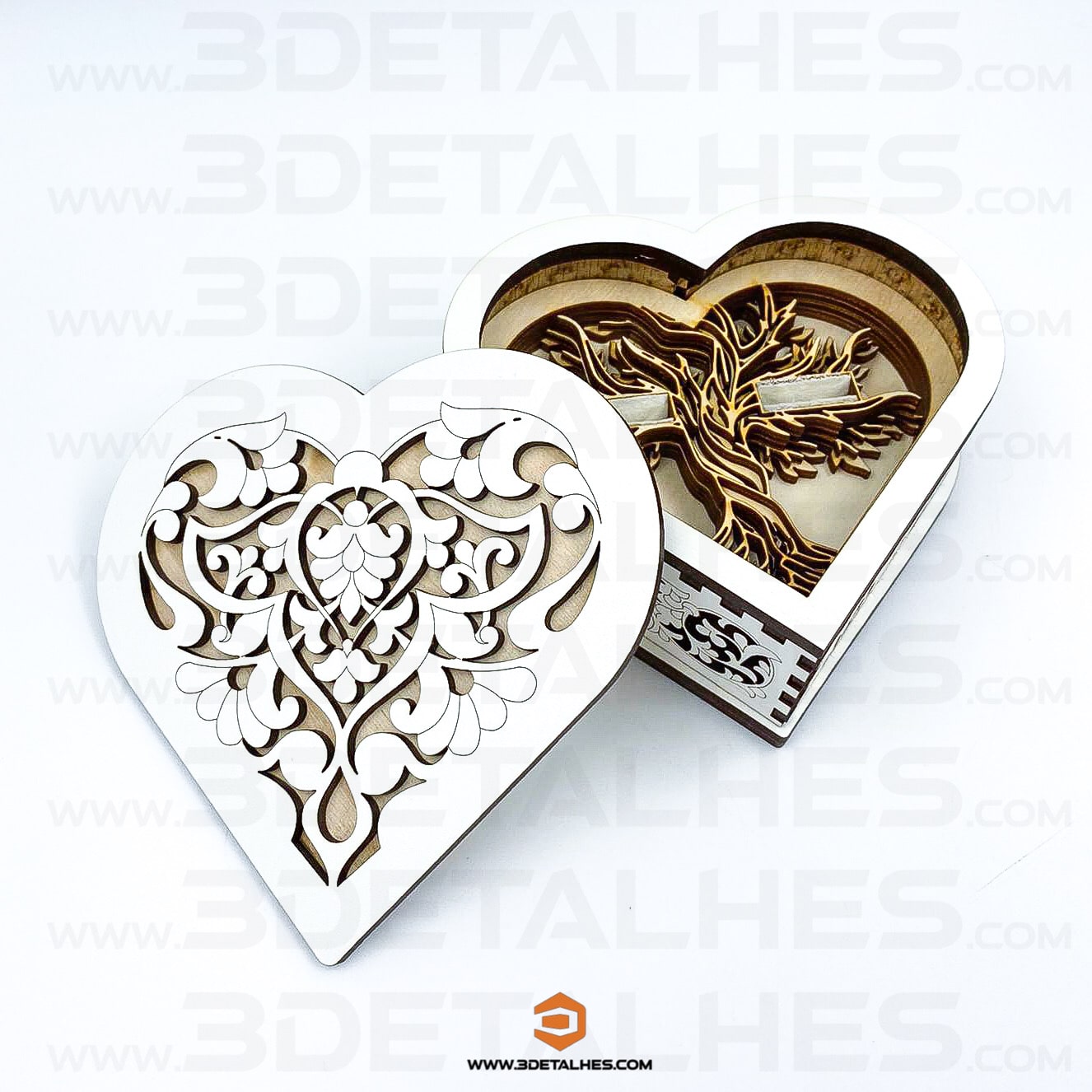 Porta Alianças Coração