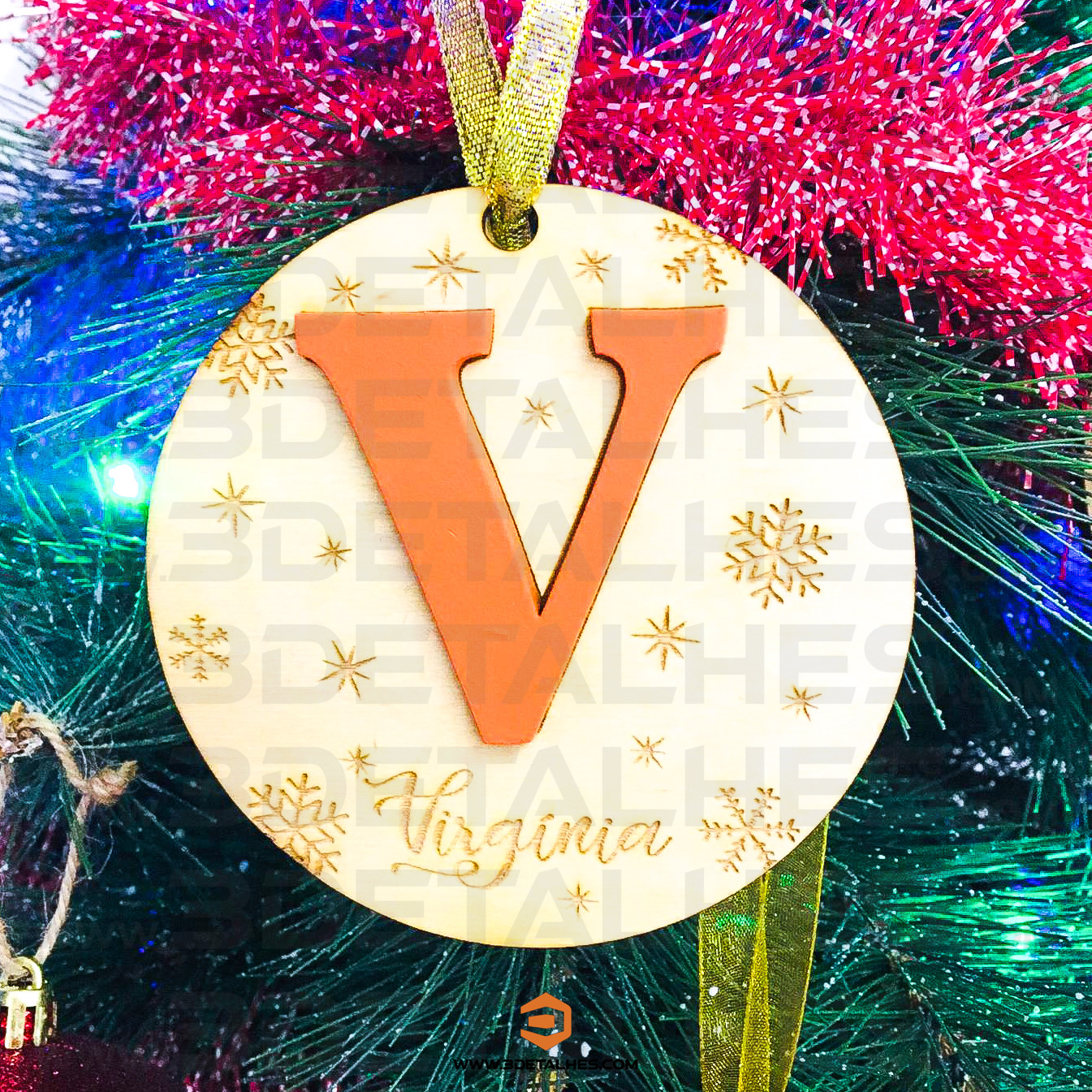 Bola de Natal - Letra Sobreposta