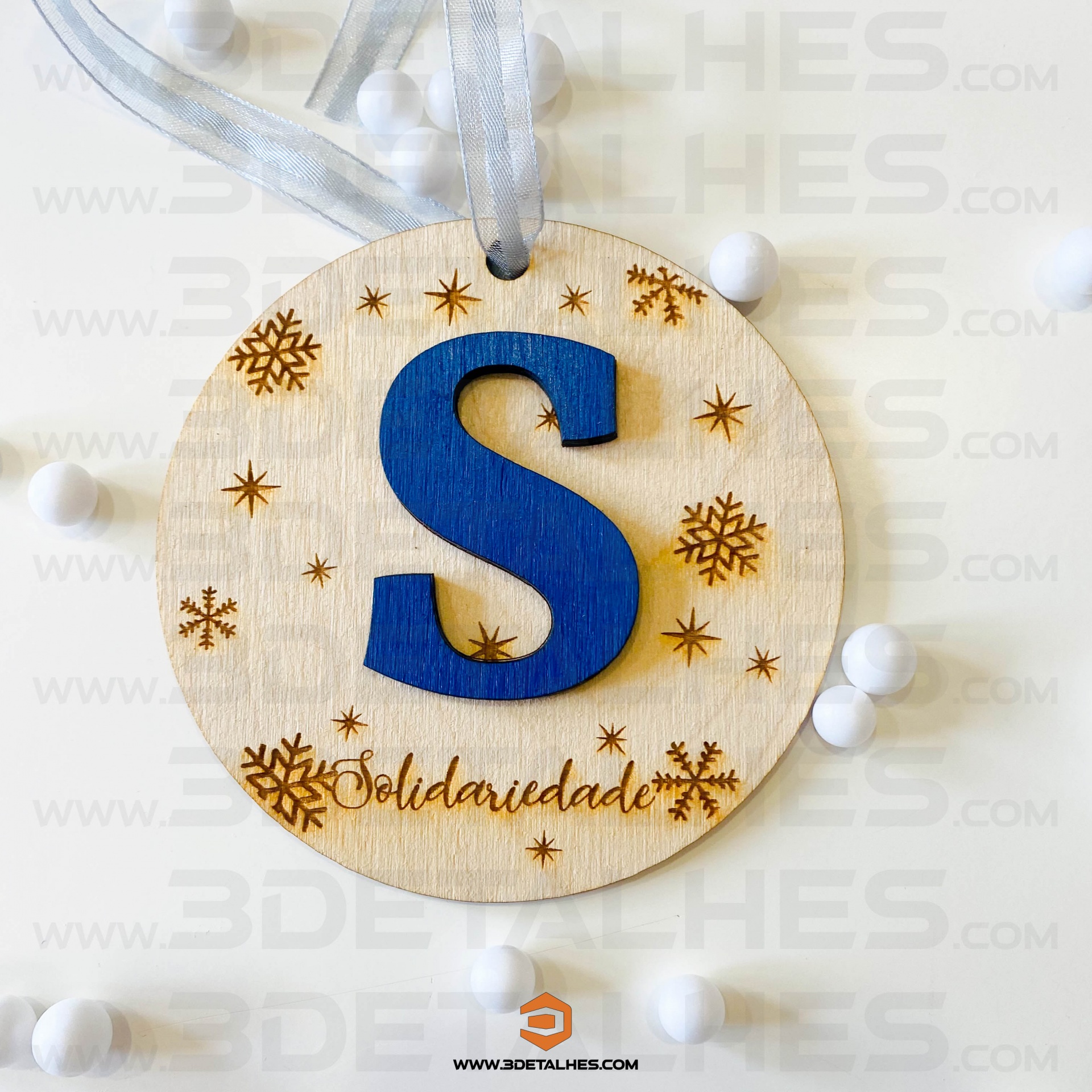 Bola de Natal - Letra Sobreposta