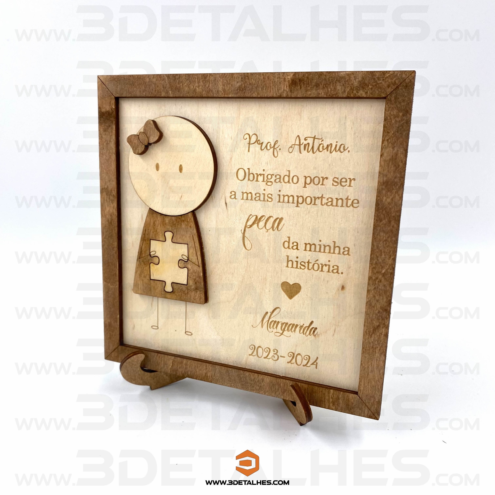 Quadro Dedicatória - Boneco