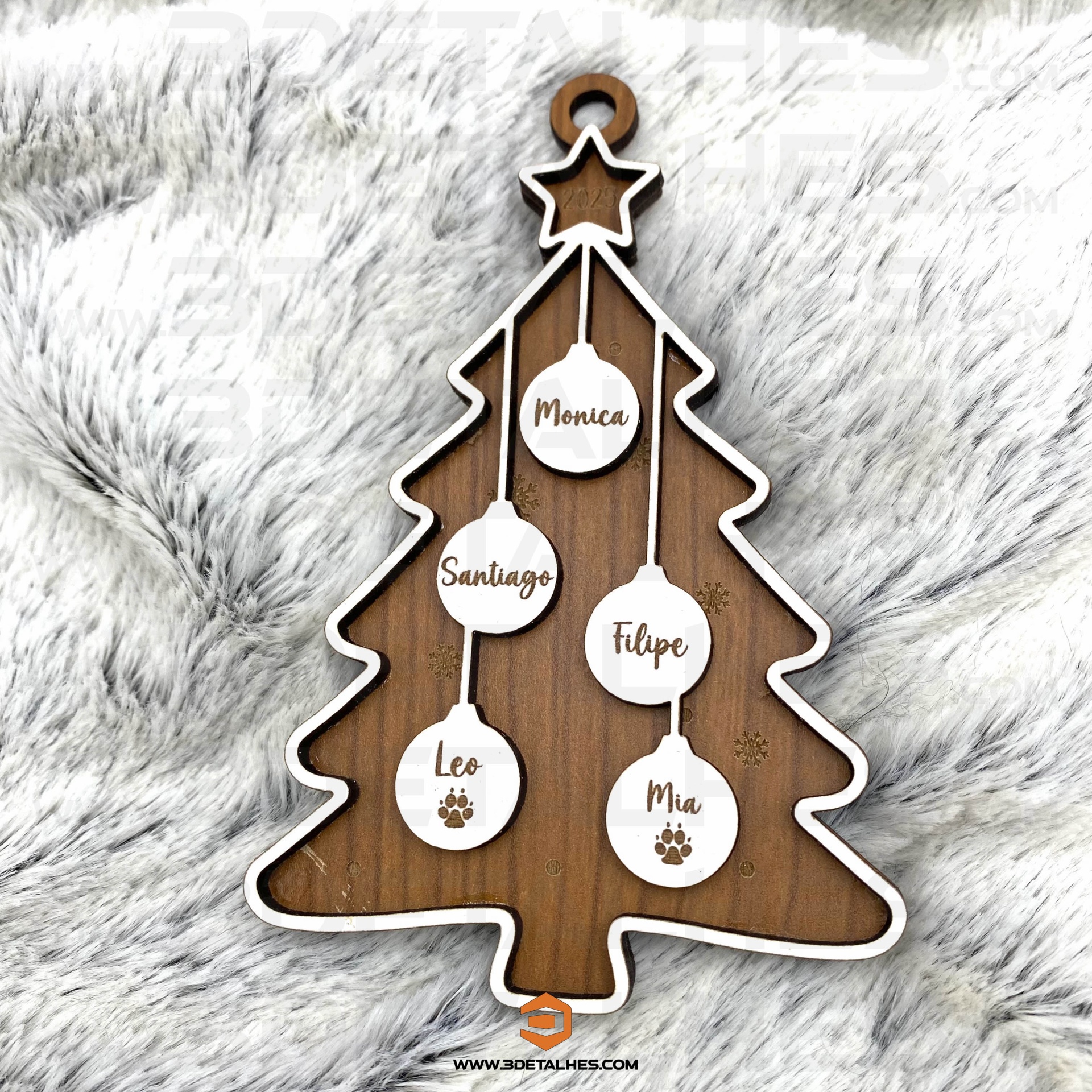 Pendente - Árvore de Natal com Nomes