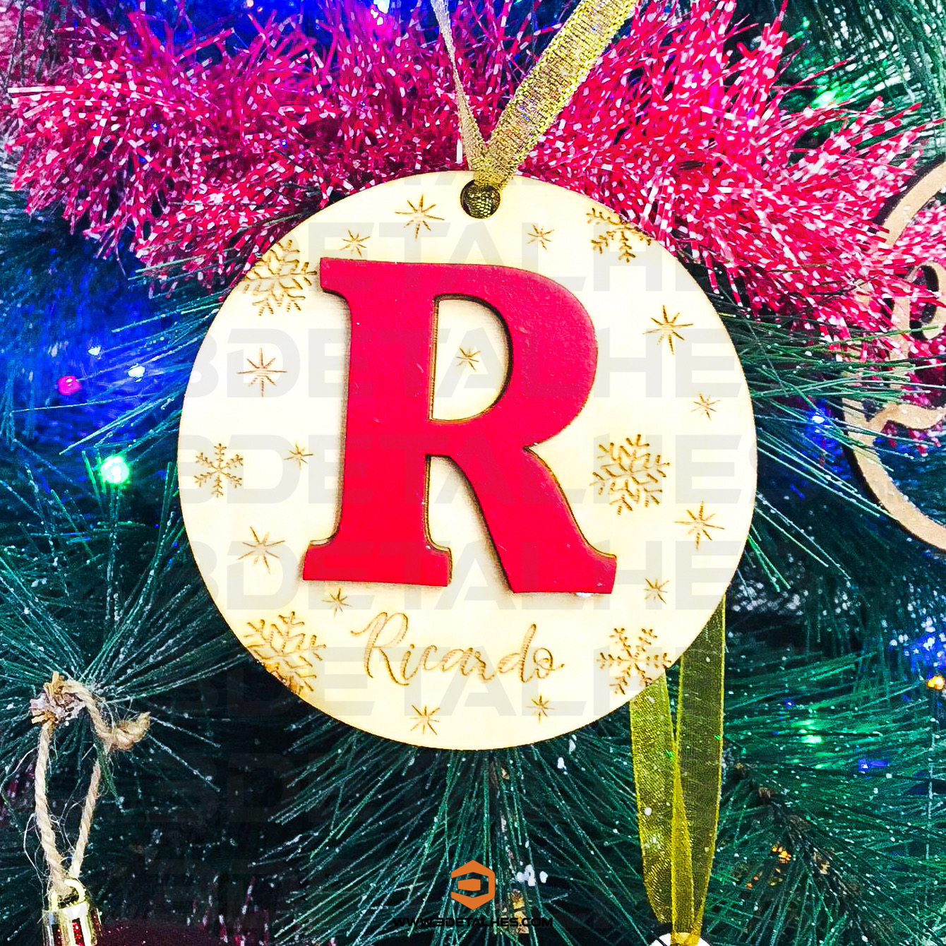 Bola de Natal - Letra Sobreposta