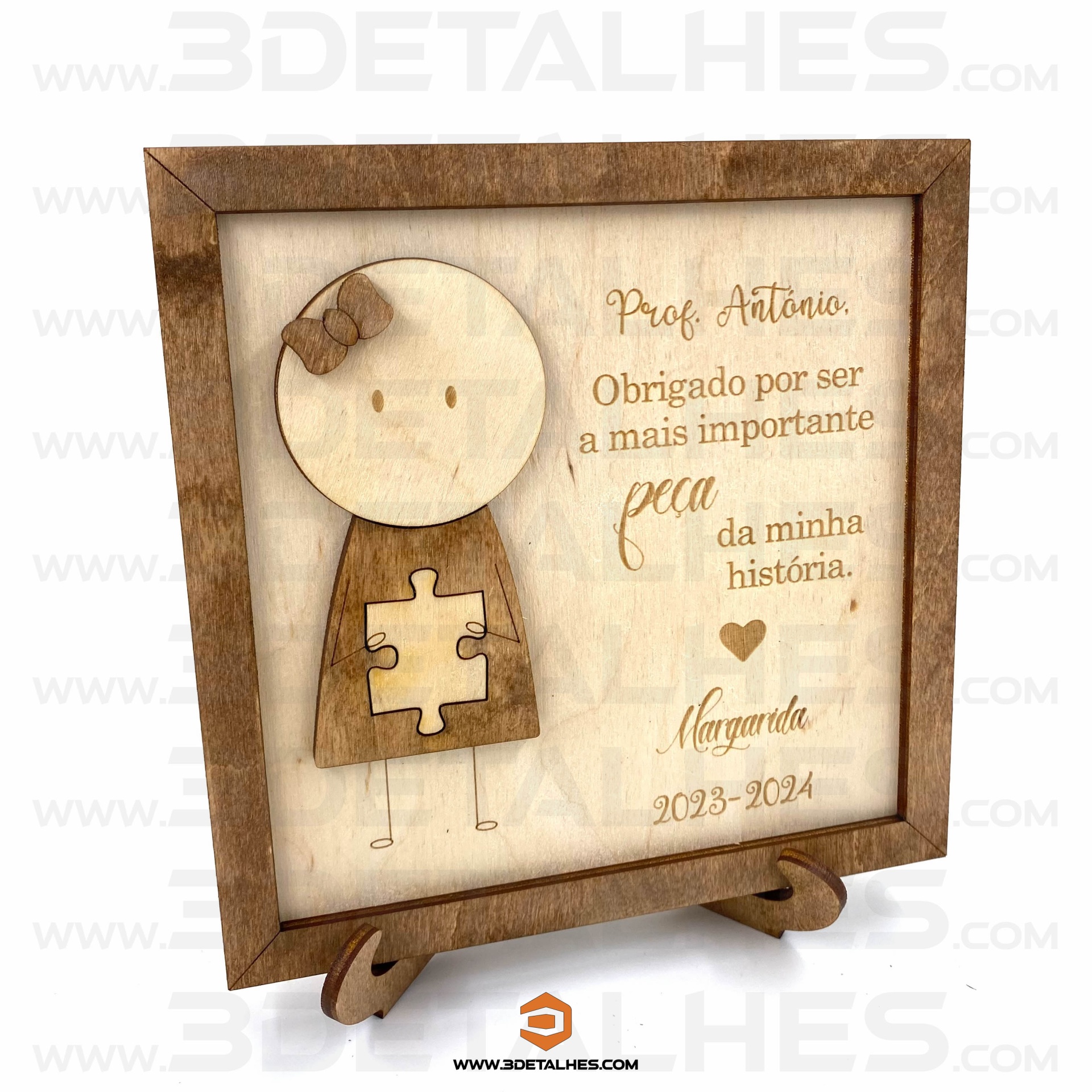 Quadro Dedicatória - Boneco