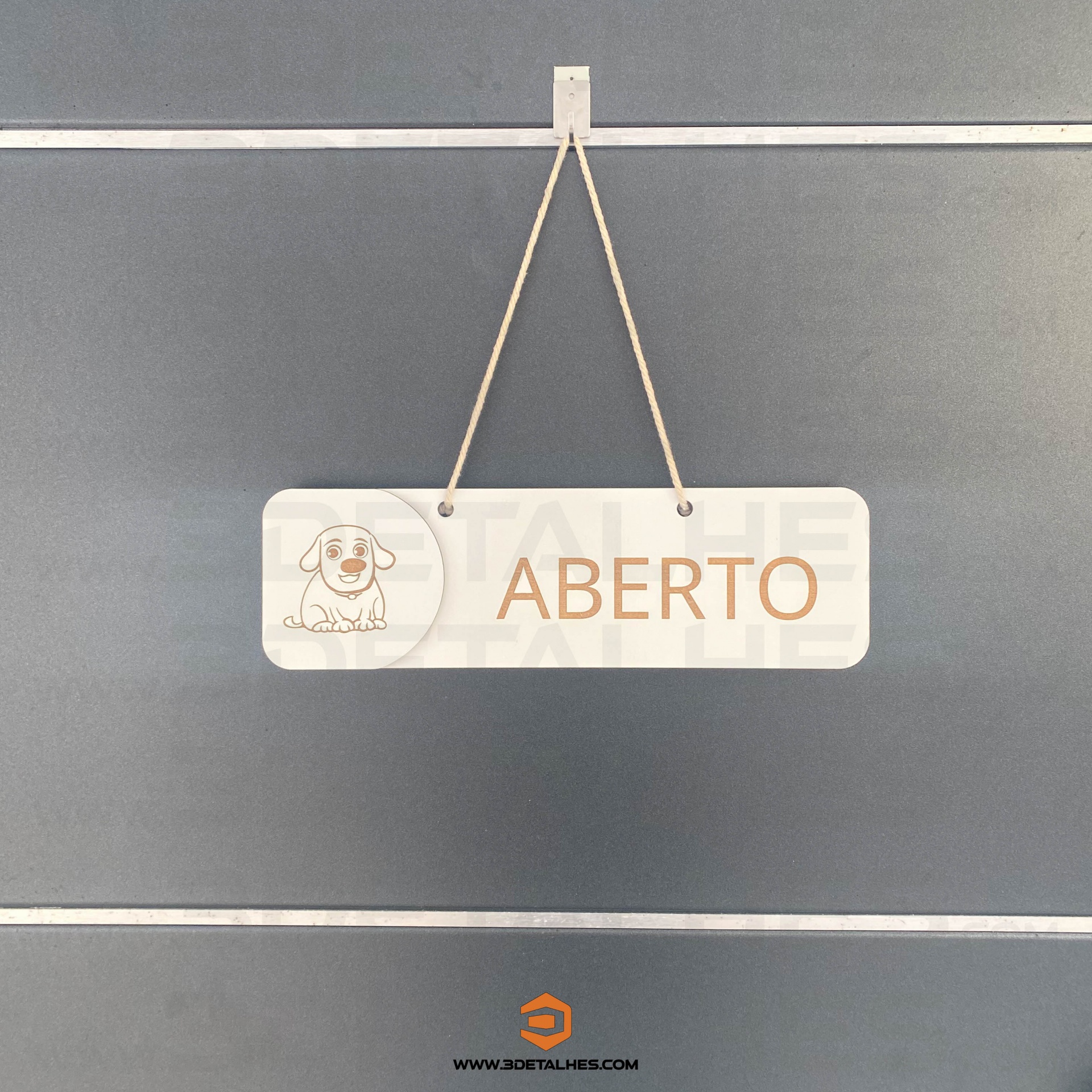 Placa de Sinalização Aberto/Fechado com imagem