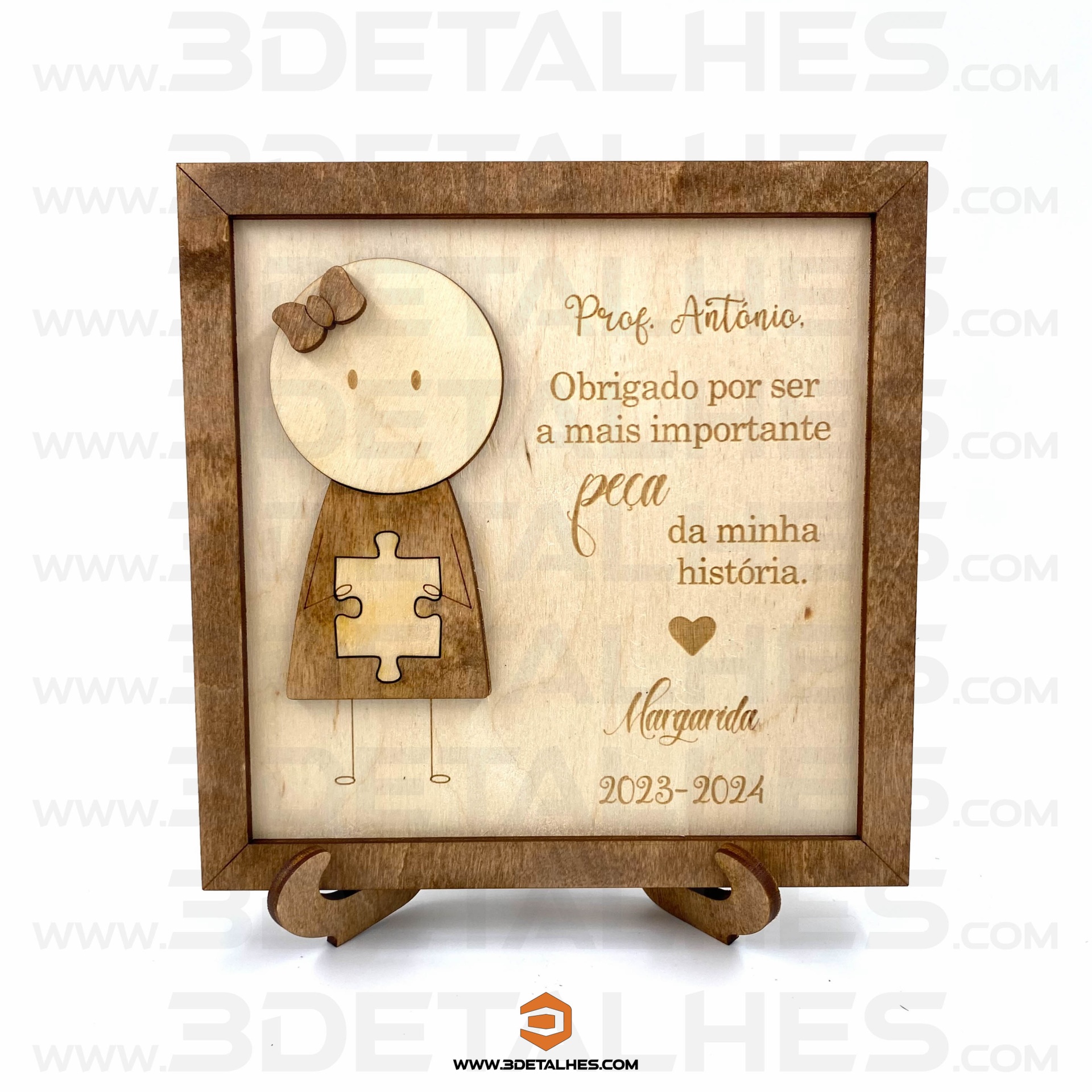 Quadro Dedicatória - Boneco
