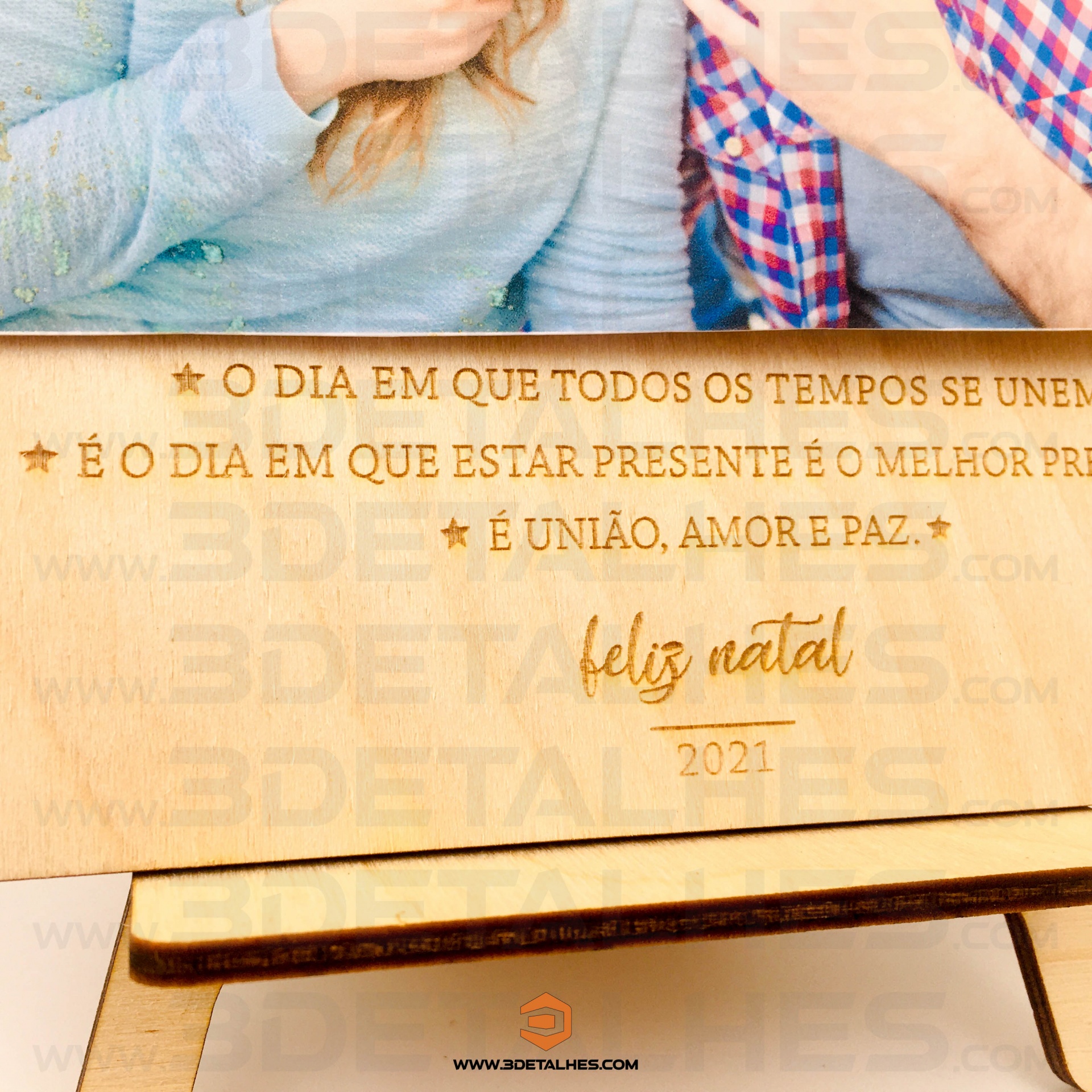 Placa de Natal com mensagem