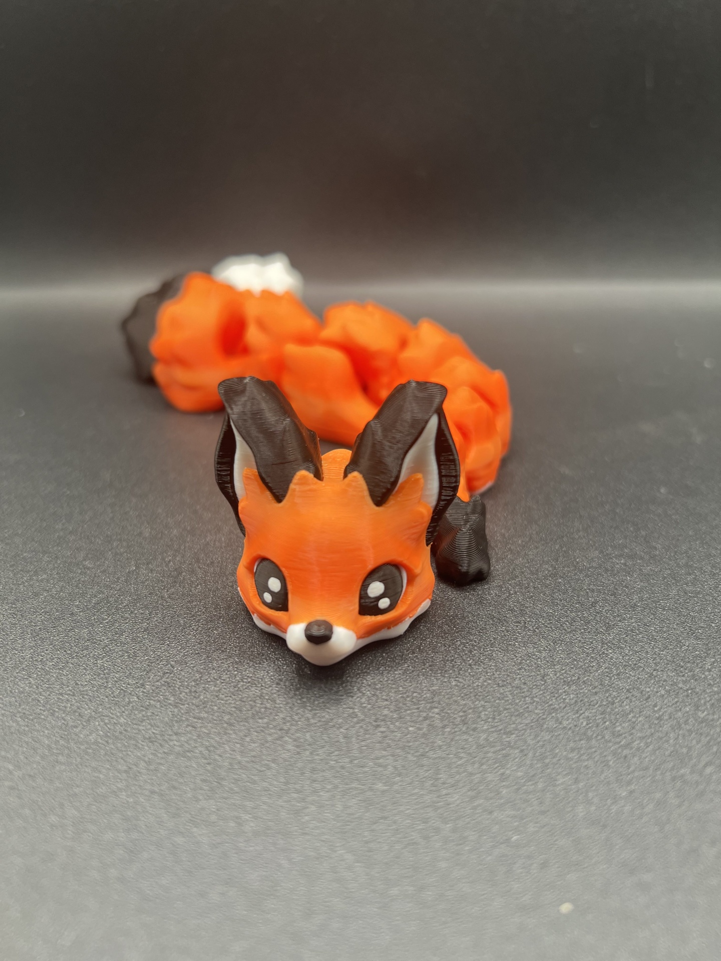 Elástico de cabelo com decoração de raposa laranja e preta