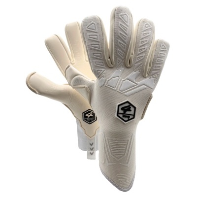 Luva de guarda-redes branca com logótipo 4 keeper