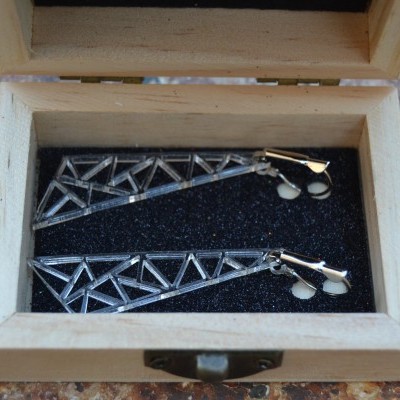 Brinco em Acrílico – Triangulos