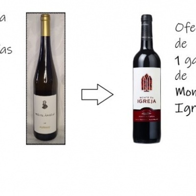 Promoção vinhos Miguel Ângelo Alvarinho e Monte da Igreja tinto