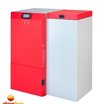 Caldeira vermelha e branca TEK com display digital e selo Abranfogo