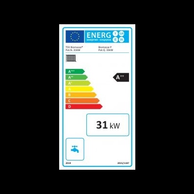 Etiqueta energética da UE mostrando eficiência e potência de produto