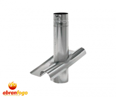 TELHA LUSA INOX C/ TUBO 50CM D.150 MM