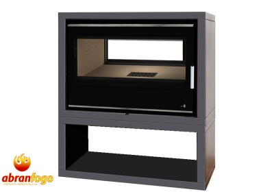 SALAMANDRA A LENHA DE DUPLA-FACE