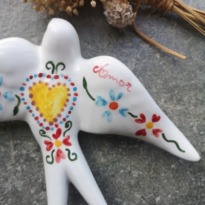 Andorinha padrão Lenços dos Namorados , em cerâmica