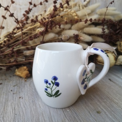 Conjunto de caneca redonda + coração