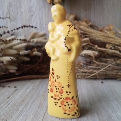 Santo António amarelo em cerâmica