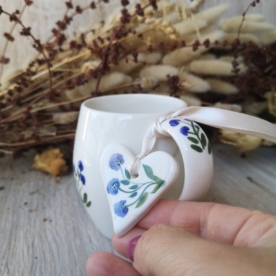 Conjunto de caneca redonda + coração