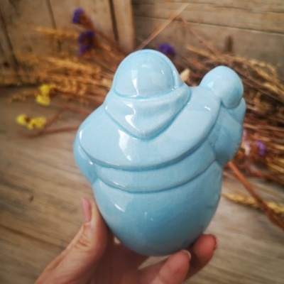 Santo António em cerâmica em azul claro