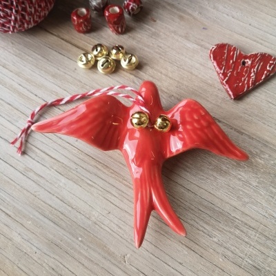 Andorinha de Natal vermelha