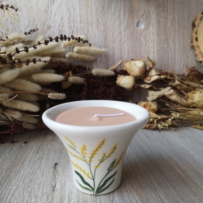 Vela -  padrão Flor Amarela