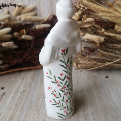 Santo António - flores coração vermelho