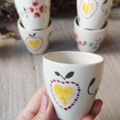 Copinho de café, padrão Lenços de Namorados