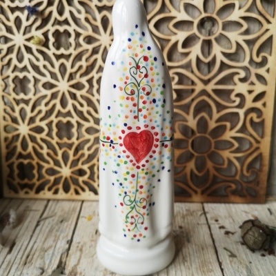 Nossa Senhora em cerâmica - Padrão Coração de Viana