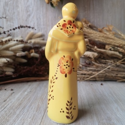 Santo António amarelo em cerâmica