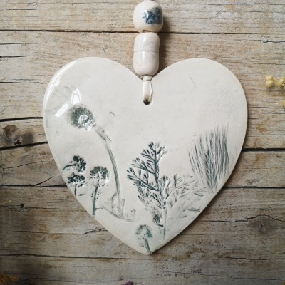 Coração em cerâmica