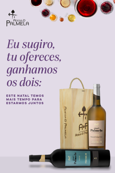 Caixa de madeira com Adega de Palmela Premium Reserva >> 2 garrafas