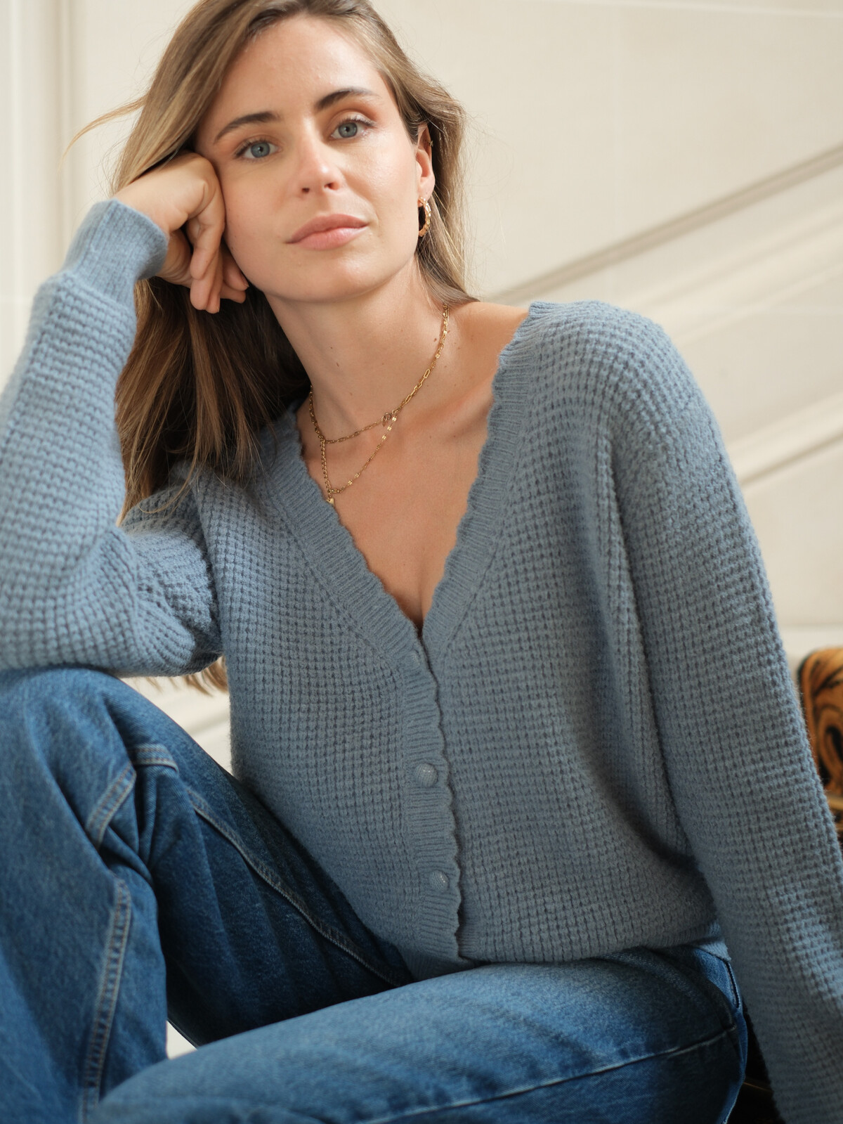 CASACO MARIA LEONOR AZUL CASACO MARIA LEONOR AZUL