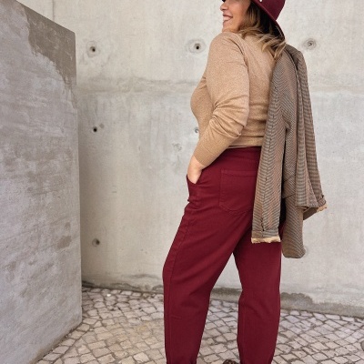 CALÇAS JANICE BORDEAUX