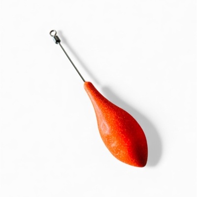 Flutuador de pesca laranja com haste metálica