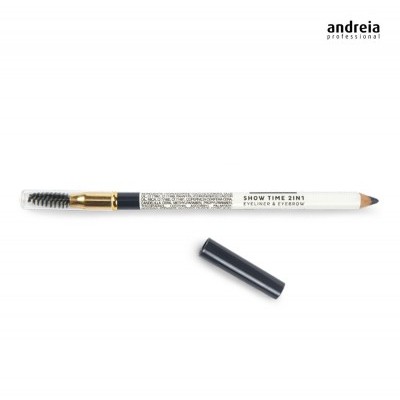 Andreia Makeup Delineador e Sobrancelha 03 - Cinza- 2 em 1 Show Time -