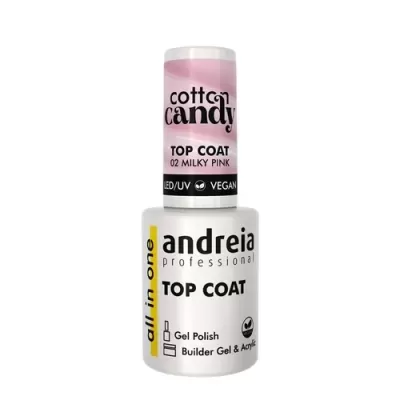 Andreia All In One Cotton Candy Top Coat 02 Milky Pink 10.5 ml