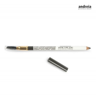 Andreia Makeup Delineador e Sobrancelha 04 - Castanho médio - 2 em 1 Show Time -