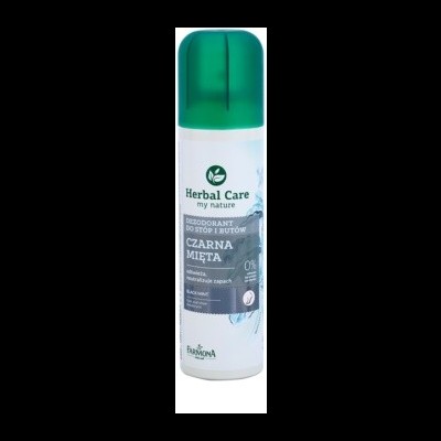 Farmona Herbal Care Black Mint desodorizante em spray para pés e sapatos