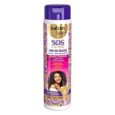 Condicionador Nutritivo S.O.S Cachos Mix De Óleos Salon Line 300ml