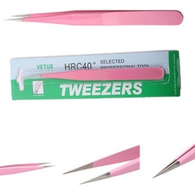 Pinça para Extensão de Pestanas Fina Curva ST-14