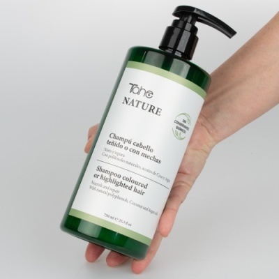 Tahe Shampoo sem sulfato para cabelos coloridos ou com mechas Nature