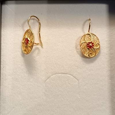 Brincos Prata 925º% Dourada