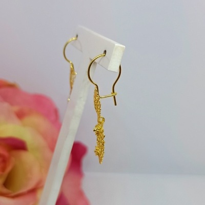 Brincos à Rainha Prata 925º% Dourada