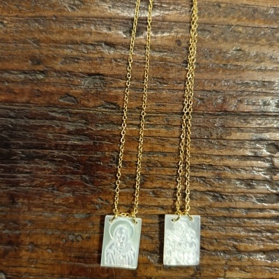 Escapulário Prata Dourada 925º%