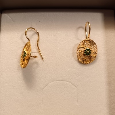 Brincos Prata 925º% Dourada