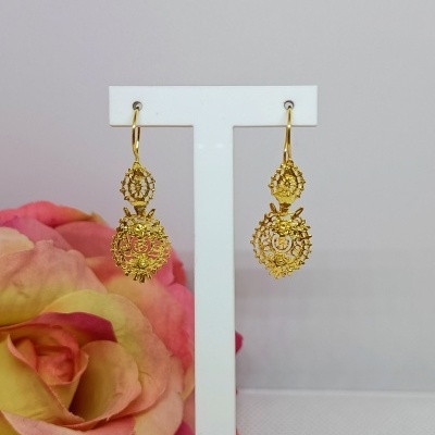 Brincos à Rainha Prata 925º% Dourada