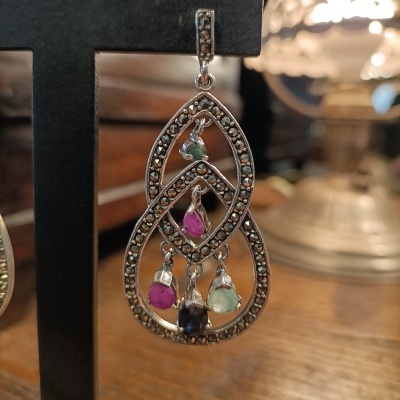 Par de Brincos Prata 925º%