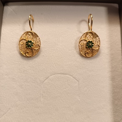 Brincos Prata 925º% Dourada