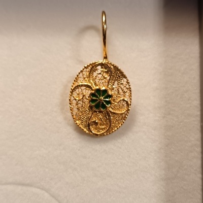 Brincos Prata 925º% Dourada