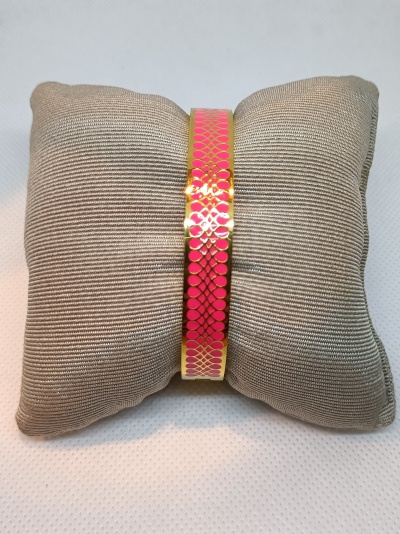 Escrava em aço c/ banho de ouro